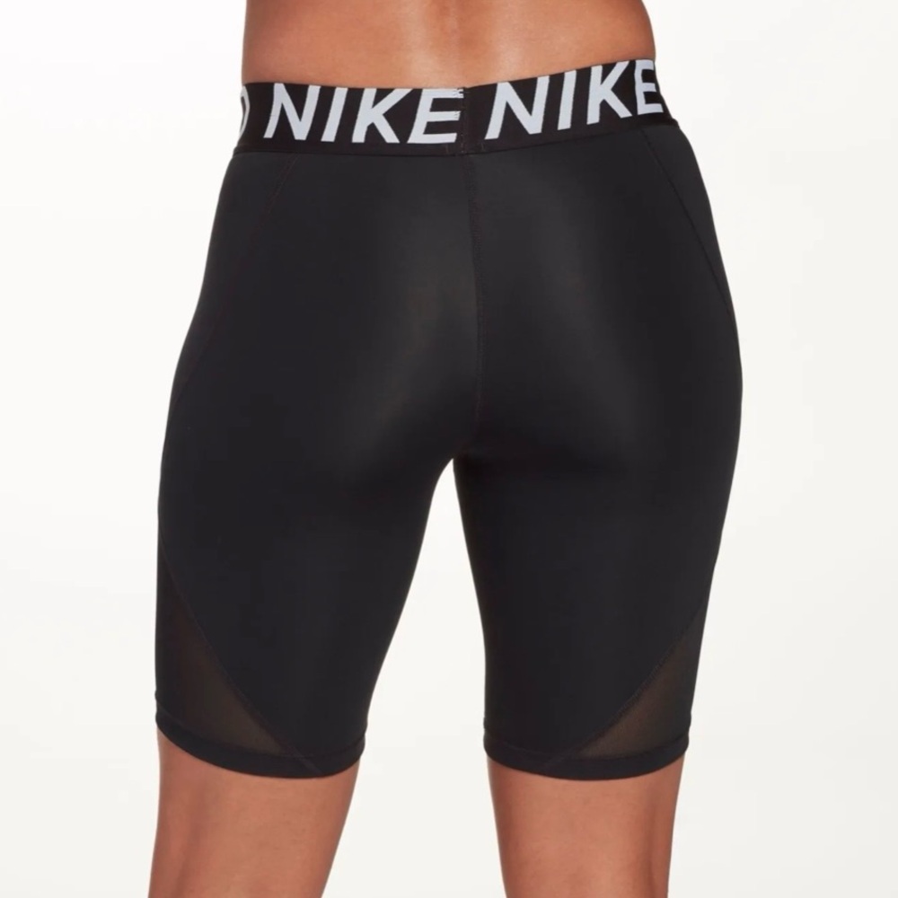 NIKE NWT Women's 8” Training Shorts Pro Tight Fit Midnight Turquoise Large - Picture 2 of 10